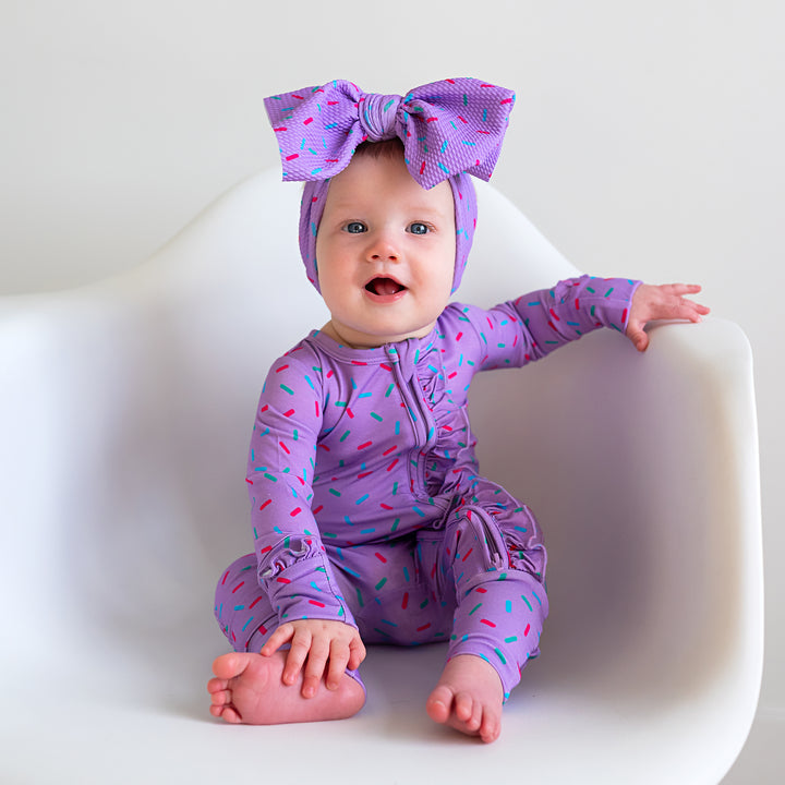 Purple Sprinkles HEADWRAP - Gigi and Max