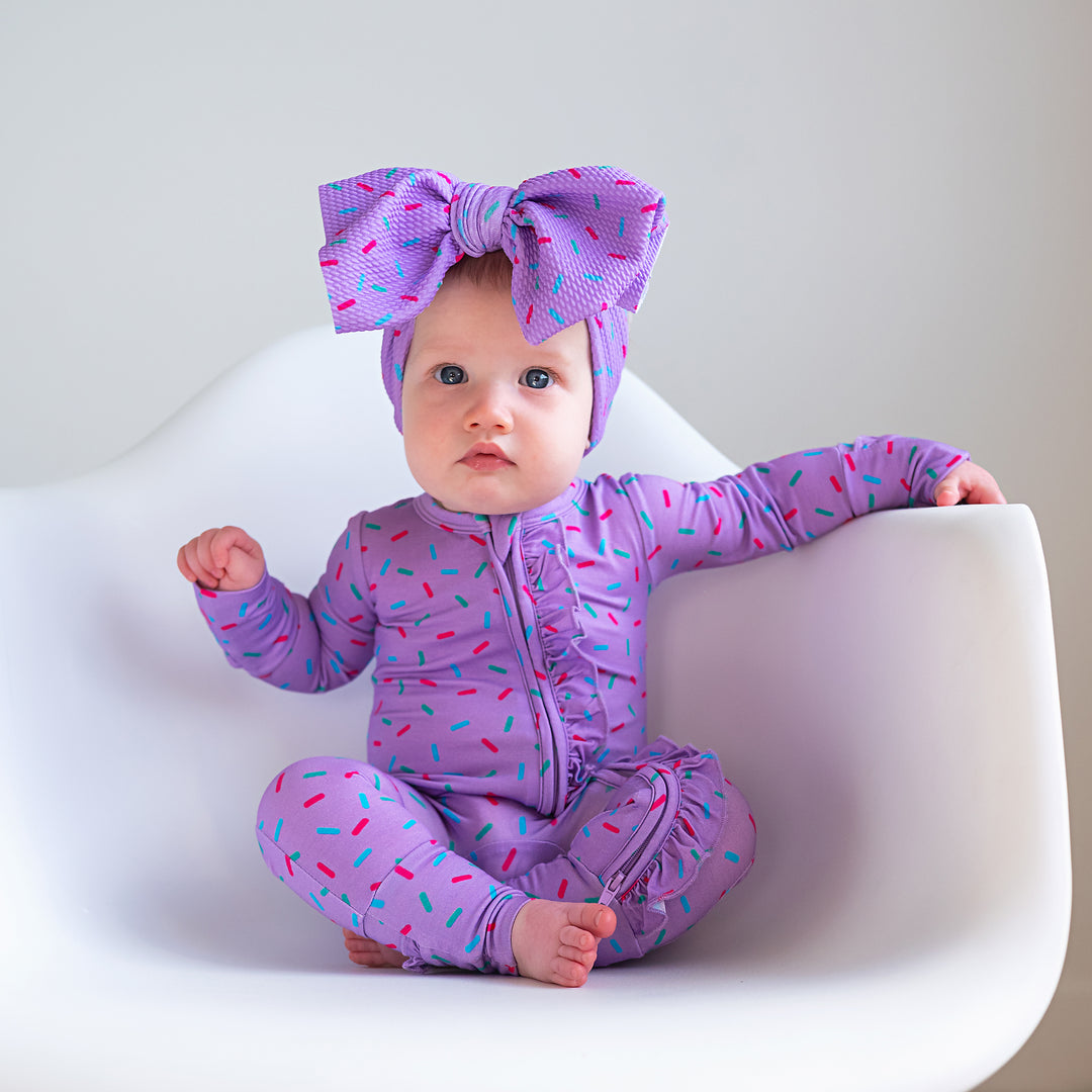 Purple Sprinkles HEADWRAP - Gigi and Max