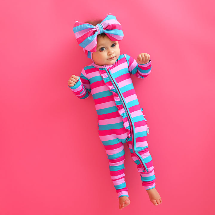 Maddie Stripe RUFFLE ZIP - Gigi and Max