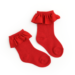 True Red RUFFLE SOCKS - Gigi and Max