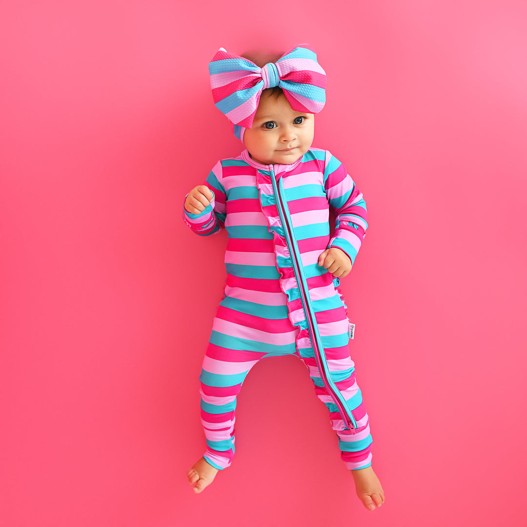 Maddie Stripe RUFFLE ZIP - Gigi and Max