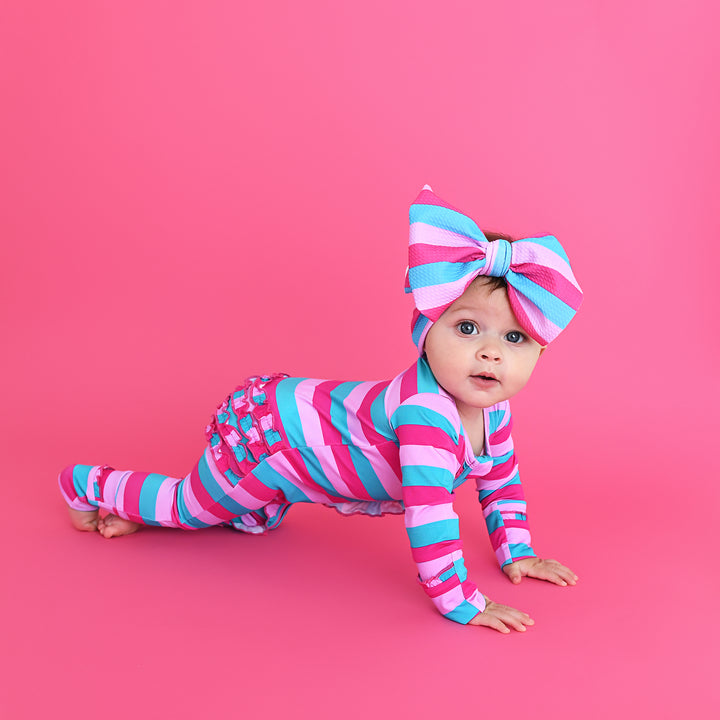 Maddie Stripe RUFFLE ZIP - Gigi and Max