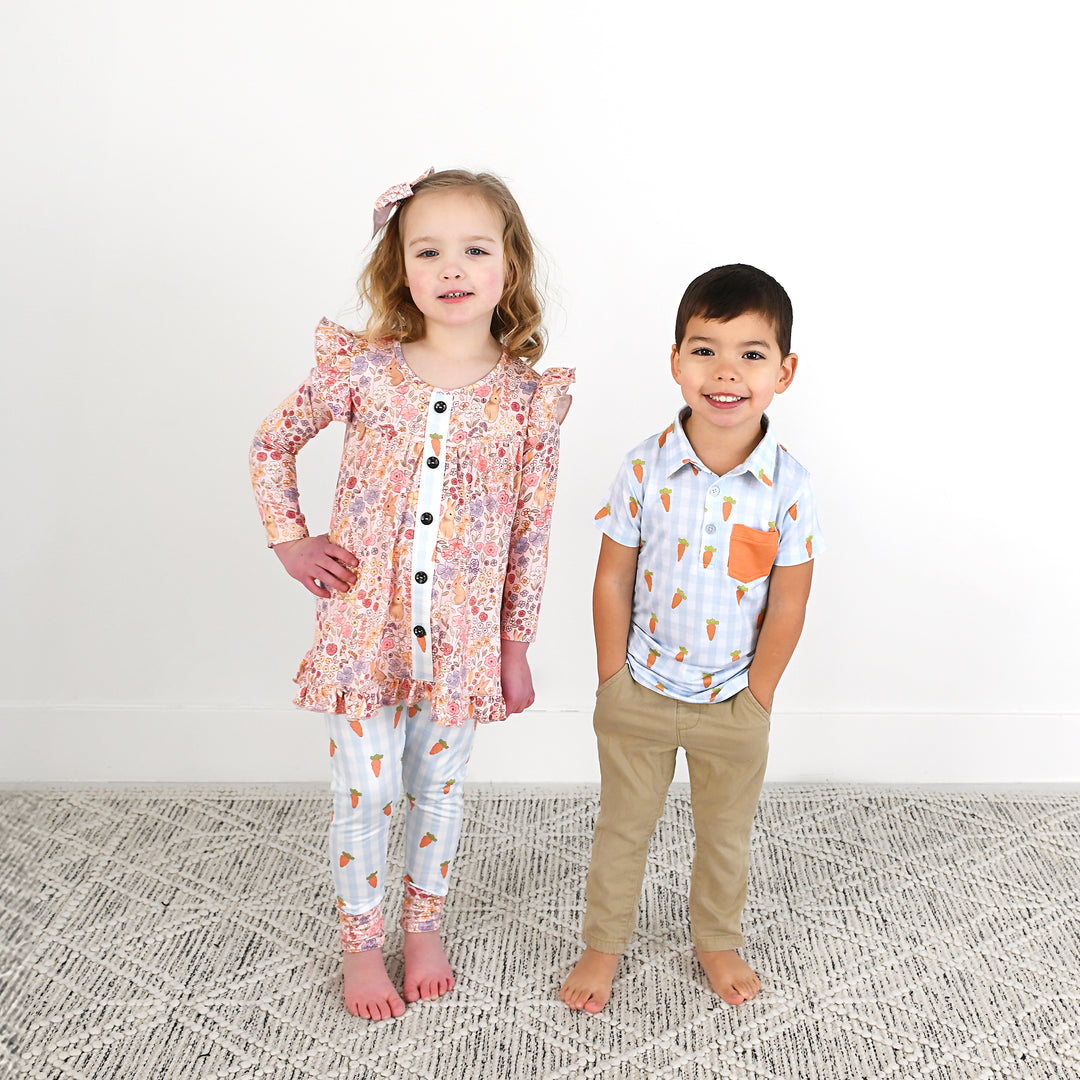 Henry Carrot Gingham POLO SHIRT - Gigi and Max