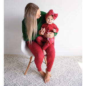 Ivy Red Dot MOMMY LEGGINGS - Gigi and Max