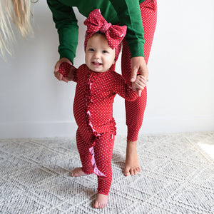 Ivy Red Dot RUFFLE ZIP - Gigi and Max