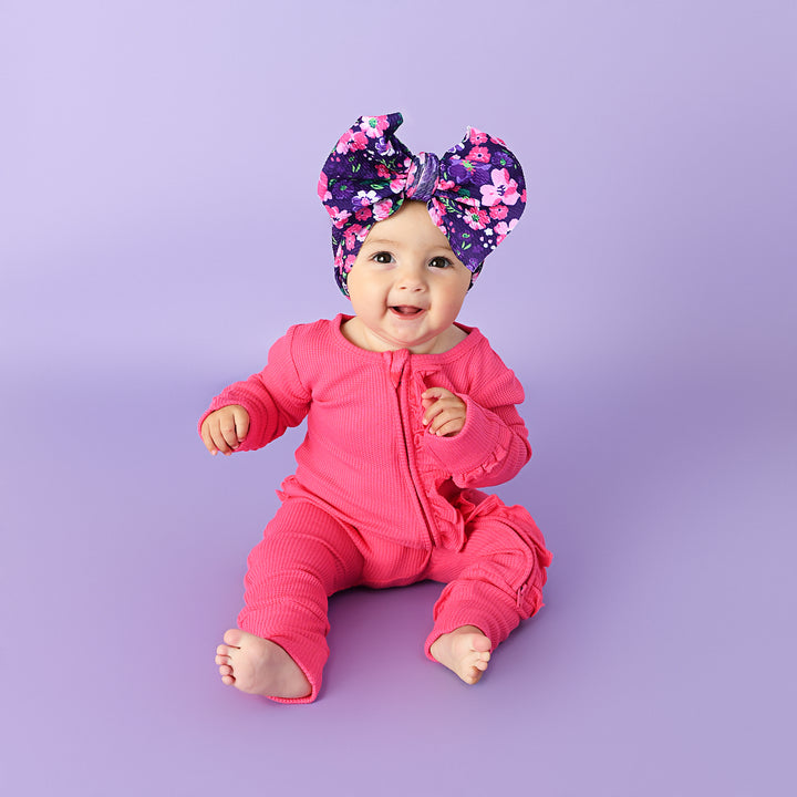 Raspberry Waffle RUFFLE ZIP - Gigi and Max