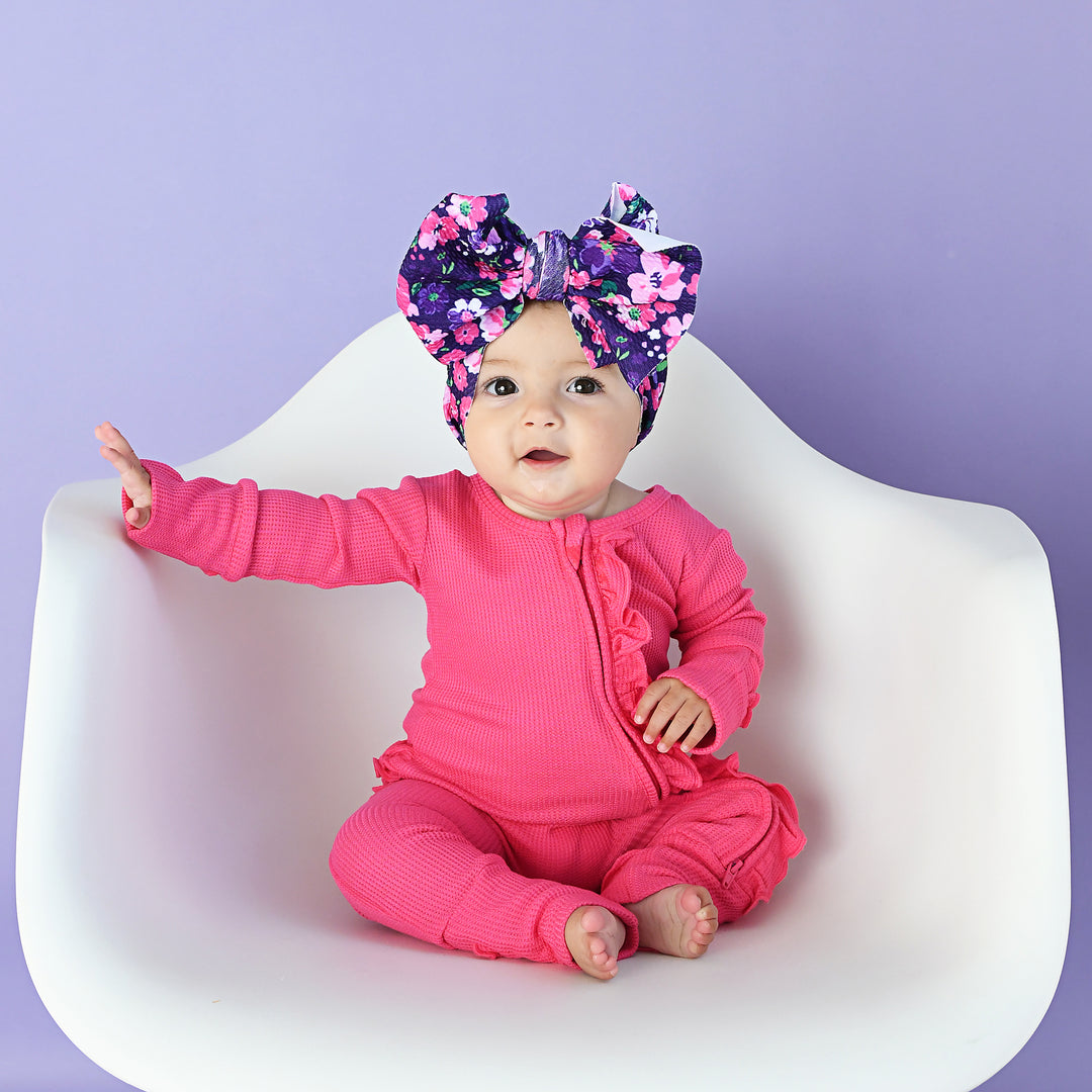 Raspberry Waffle RUFFLE ZIP - Gigi and Max