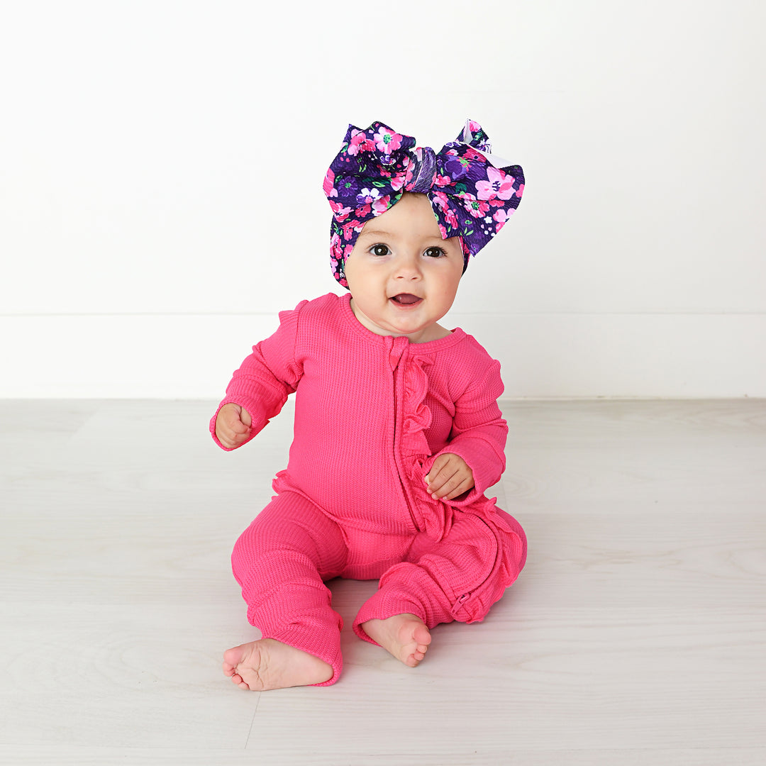 Raspberry Waffle RUFFLE ZIP - Gigi and Max