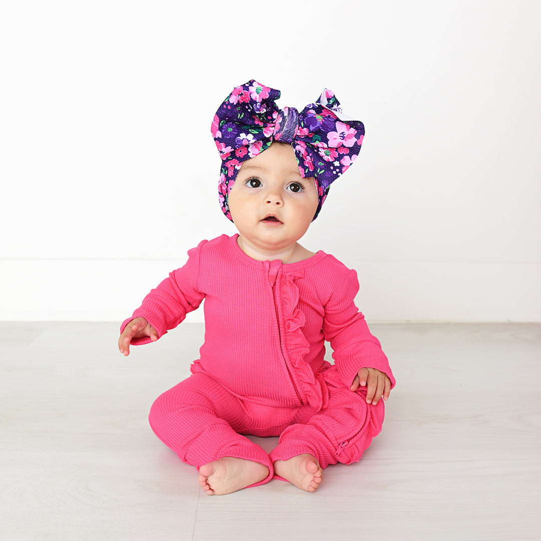 Raspberry Waffle RUFFLE ZIP - Gigi and Max
