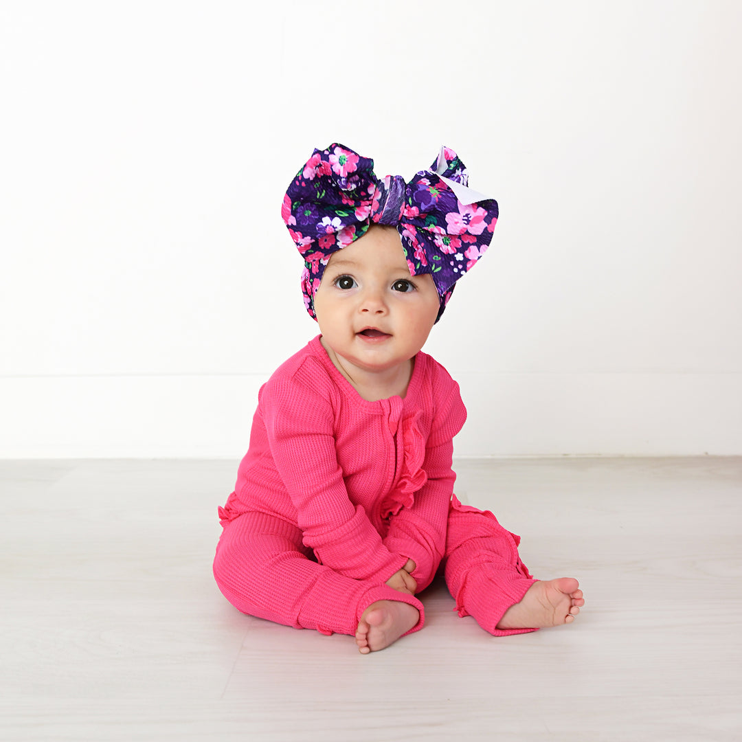 Raspberry Waffle RUFFLE ZIP - Gigi and Max