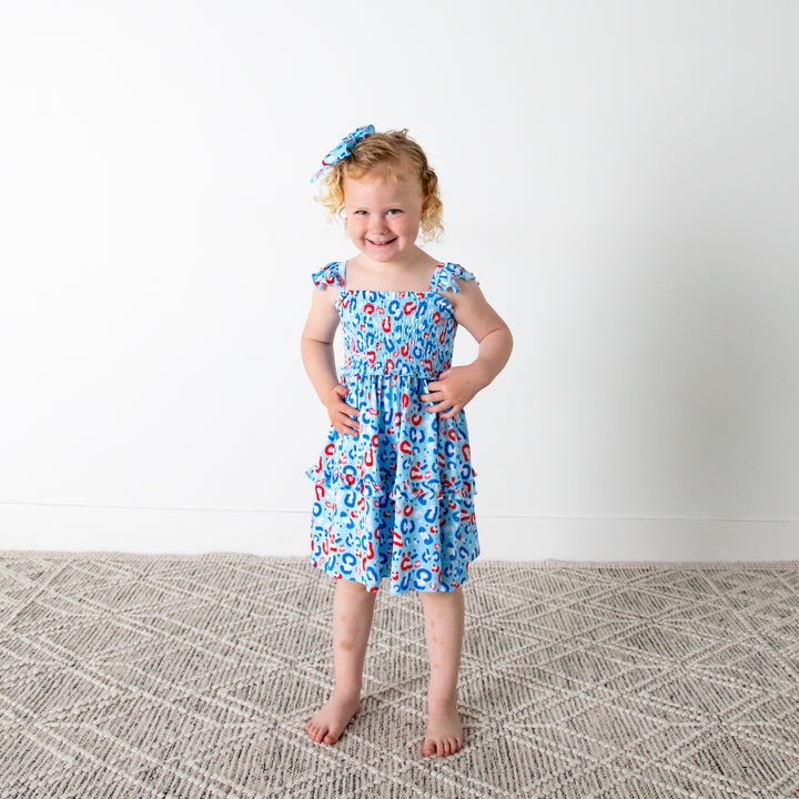 Kinsley Leopard SMOCKED DRESS - Gigi and Max