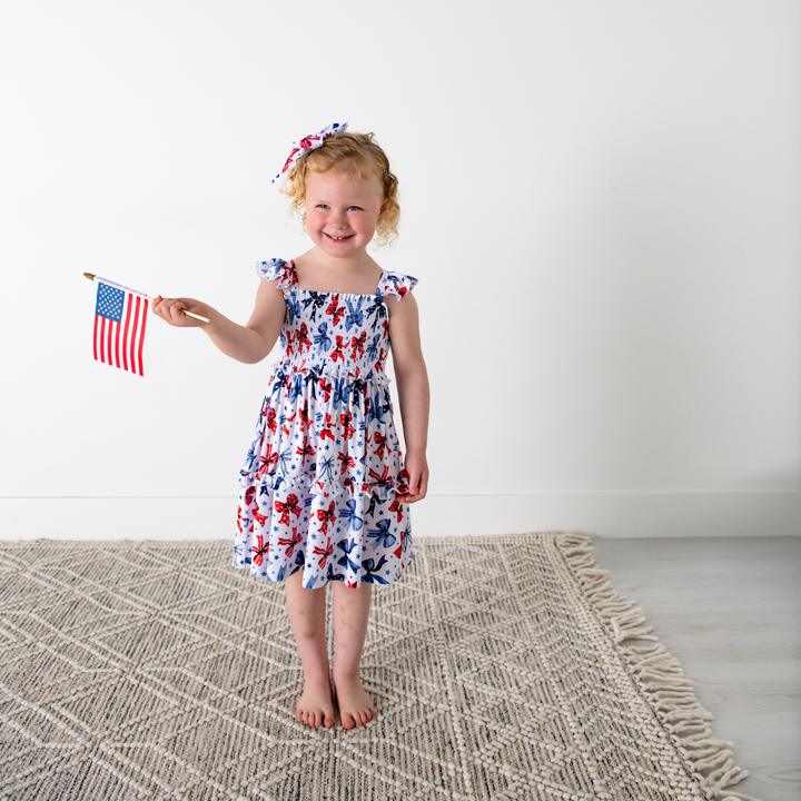 Eleanor Bows SMOCKED DRESS - Gigi and Max