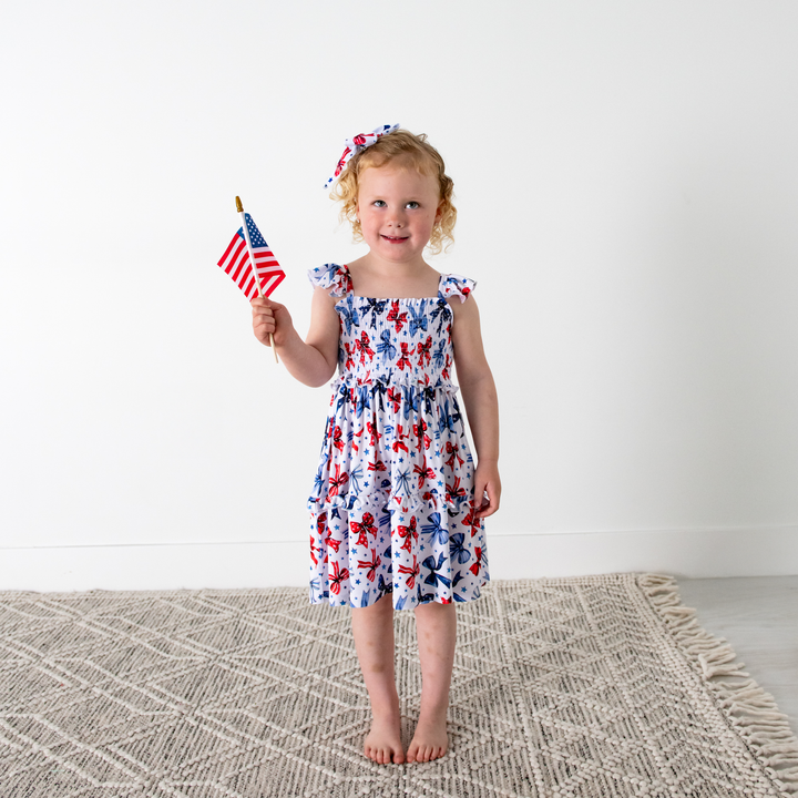 Eleanor Bows SMOCKED DRESS - Gigi and Max
