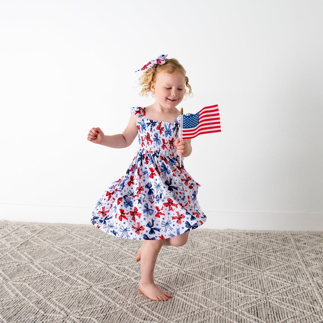 Eleanor Bows SMOCKED DRESS - Gigi and Max