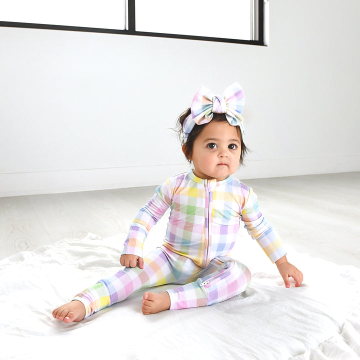 Winnie Pastel Plaid HEADWRAP - Gigi and Max
