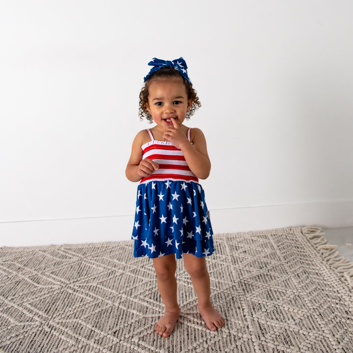 Quincy Stars & Stripes SMOCKED TIERED TUTU - Gigi and Max