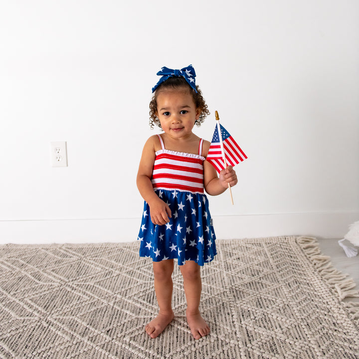 Quincy Stars & Stripes SMOCKED TIERED TUTU - Gigi and Max