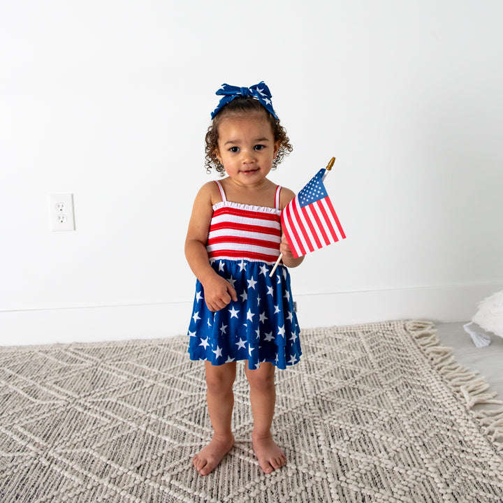 Quincy Stars & Stripes SMOCKED TIERED TUTU - Gigi and Max