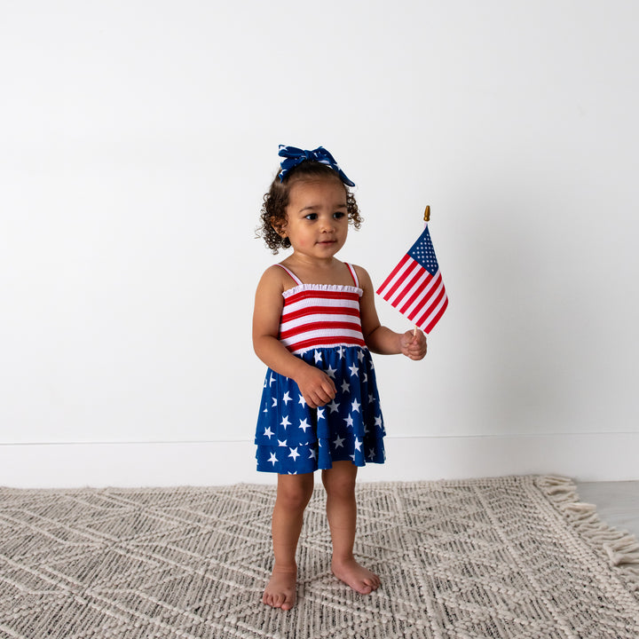 Quincy Stars & Stripes SMOCKED TIERED TUTU - Gigi and Max