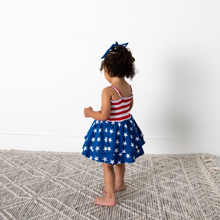 Quincy Stars & Stripes SMOCKED TIERED TUTU - Gigi and Max