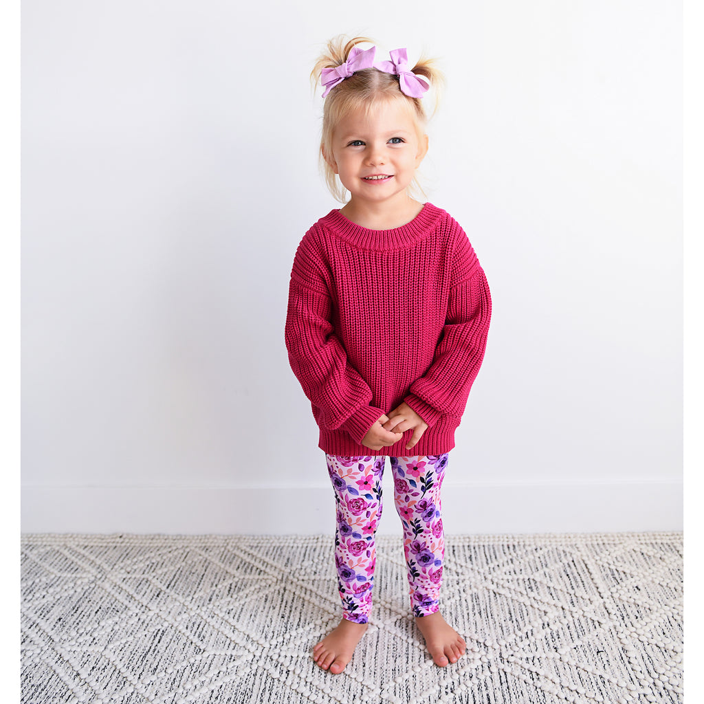 Marshmallow Pink Oversized Sweater & Leggings Set – Myla Mini