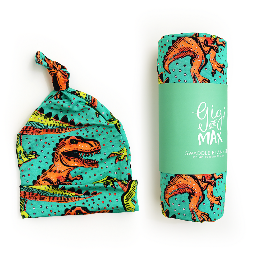Drew Dino SWADDLE - Gigi and Max