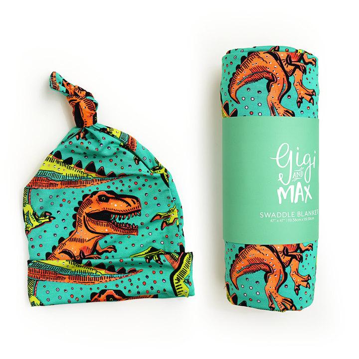 Drew Dino SWADDLE - Gigi and Max