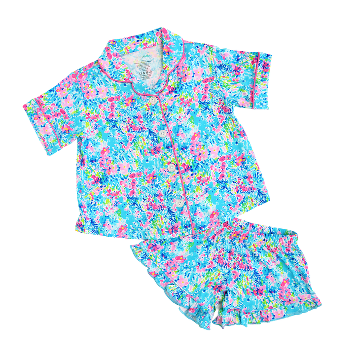 Ella RUFFLE LOUNGE SHORT SET - Gigi and Max