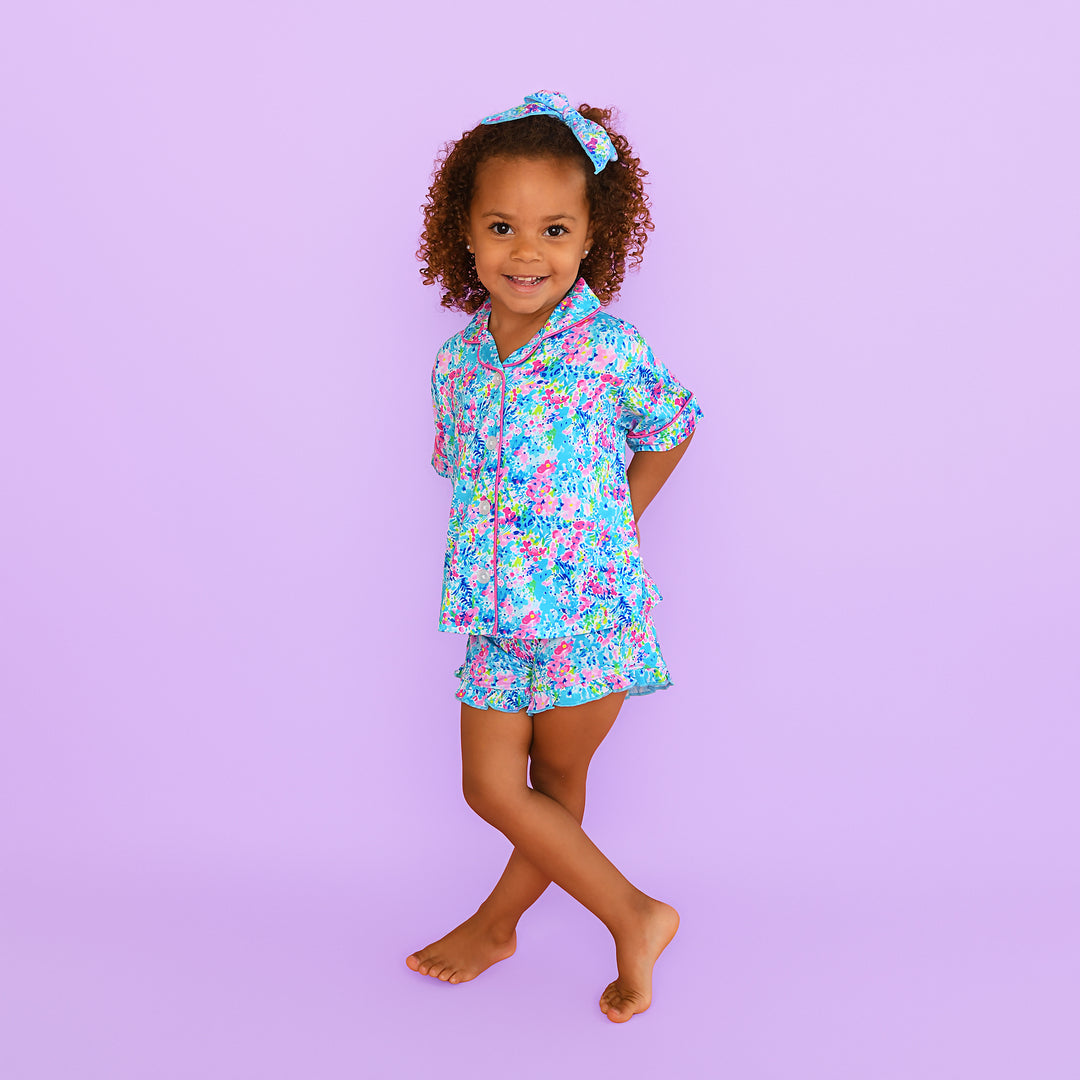 Ella RUFFLE LOUNGE SHORT SET - Gigi and Max
