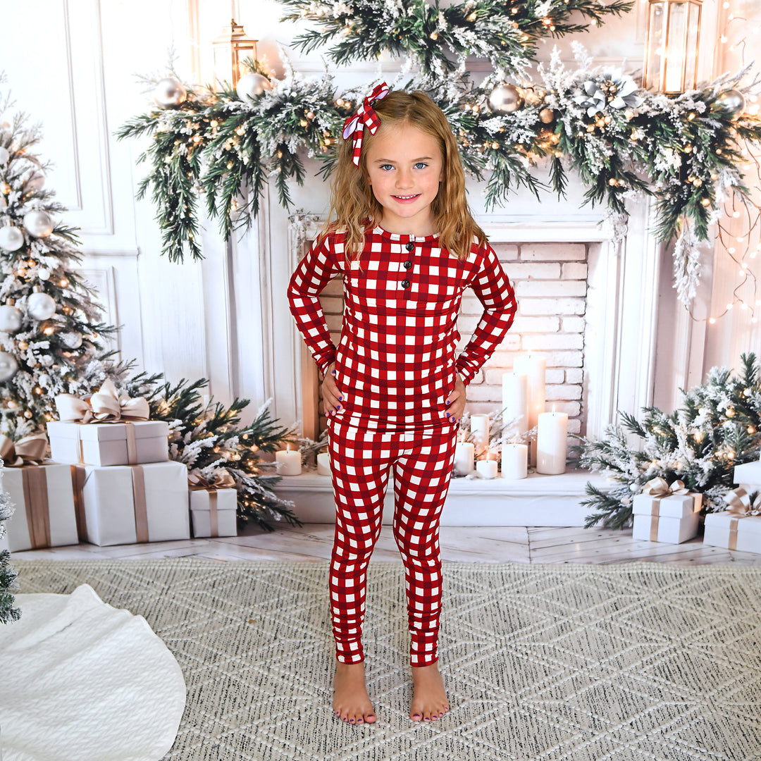 Emery Plaid CLIP BOW - Gigi and Max