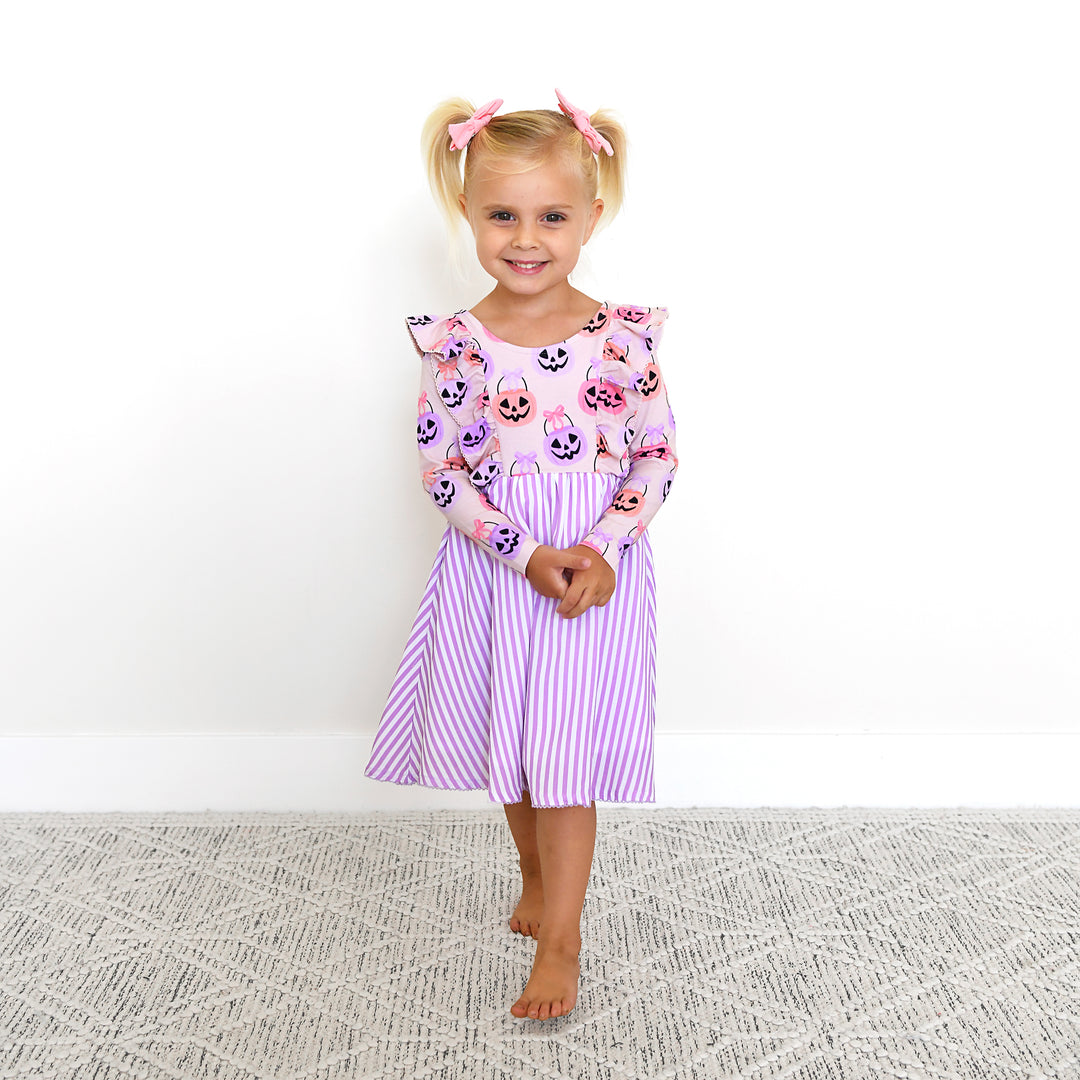 Emmy RUFFLE LONG SLEEVE DRESS