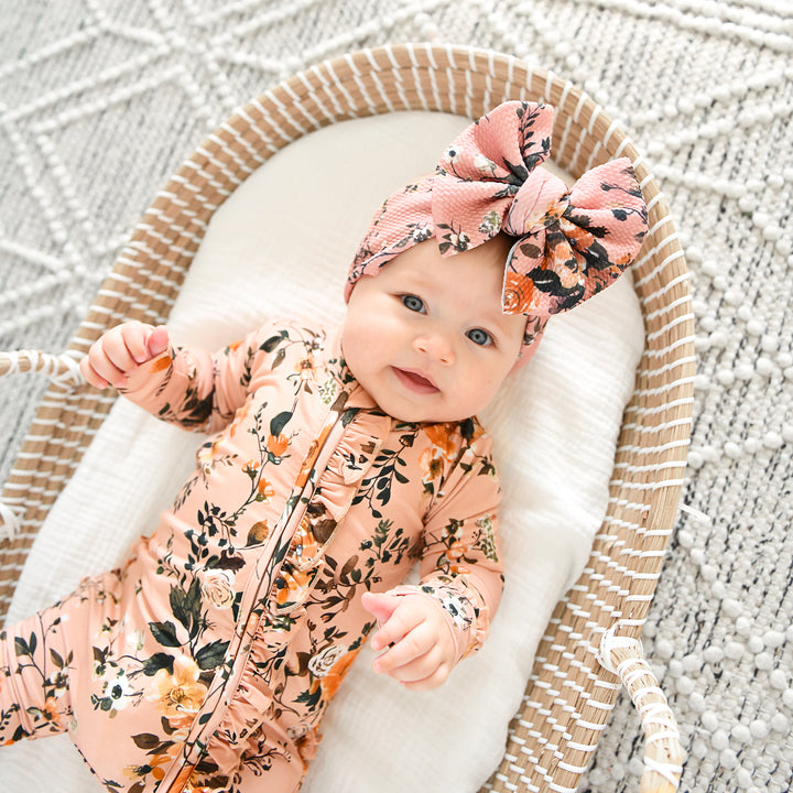 Flora Light Pink RUFFLE ZIP - Gigi and Max