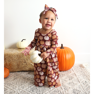 Salem Pumpkin ROMPER - Gigi and Max