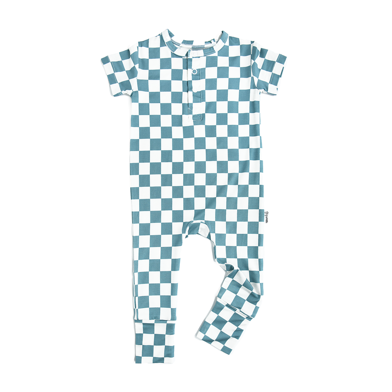 Gigi and Max Ivy Red Polka Dot Ruffle Zip Romper