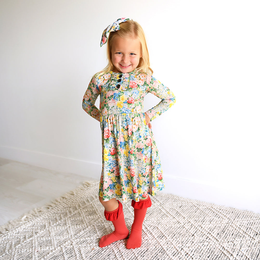 Cranberry RUFFLE SOCKS - Gigi and Max