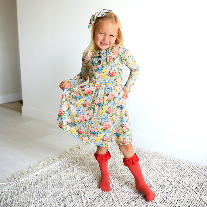 Cranberry RUFFLE SOCKS - Gigi and Max