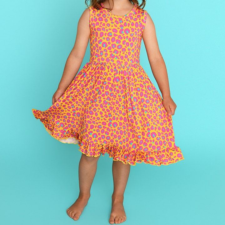 Kelly Leopard TANK TWIRL DRESS - Gigi and Max