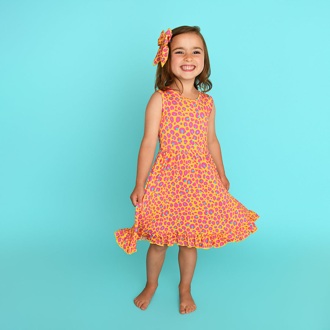 Kelly Leopard TANK TWIRL DRESS - Gigi and Max