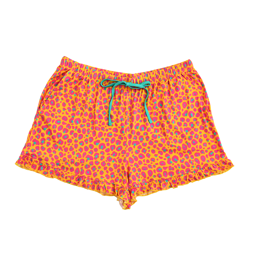 Kelly Leopard WOMENS RUFFLE SHORTS - Gigi and Max