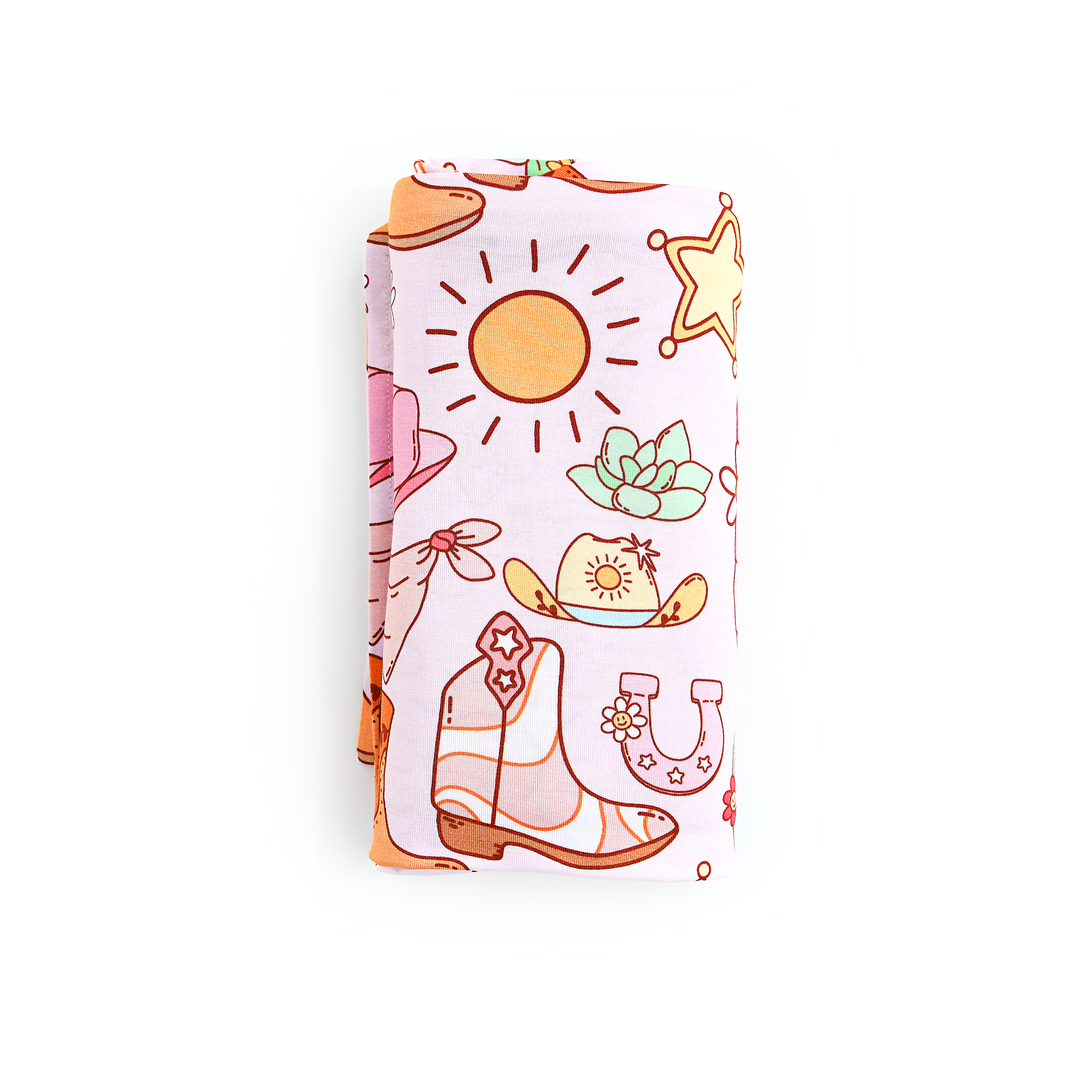 Lainey Pink Western SWADDLE - Gigi and Max