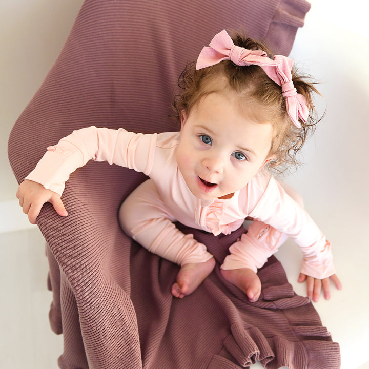 Light Pink RUFFLE ZIP - Gigi and Max