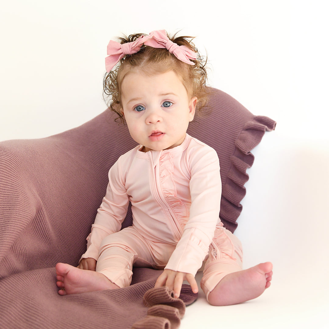 Light Pink RUFFLE ZIP - Gigi and Max