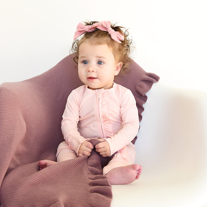 Light Pink RUFFLE ZIP - Gigi and Max