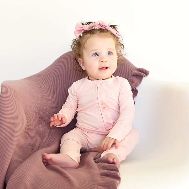 Light Pink RUFFLE ZIP - Gigi and Max