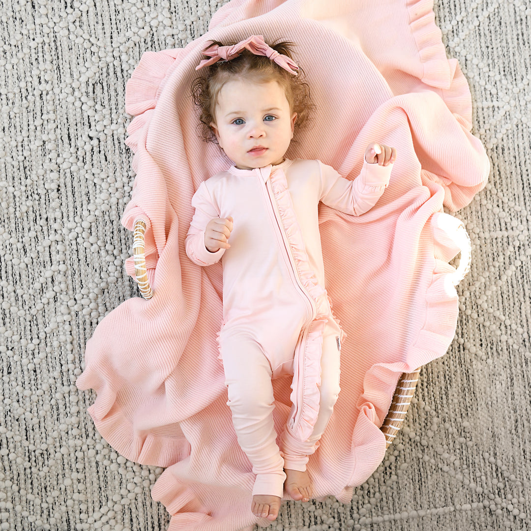Light Pink RUFFLE ZIP - Gigi and Max