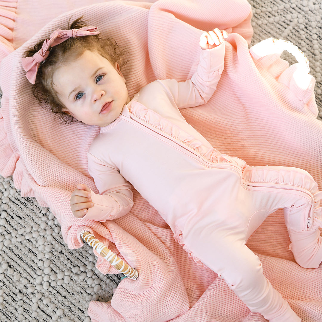 Light Pink RUFFLE ZIP - Gigi and Max