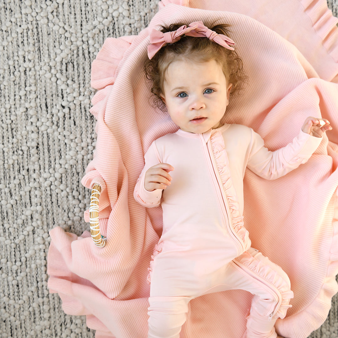 Light Pink RUFFLE ZIP - Gigi and Max