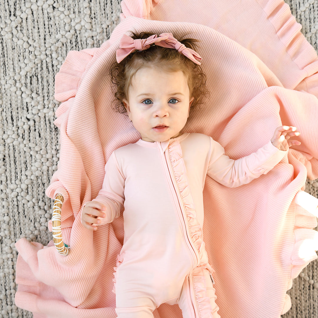 Light Pink RUFFLE ZIP - Gigi and Max