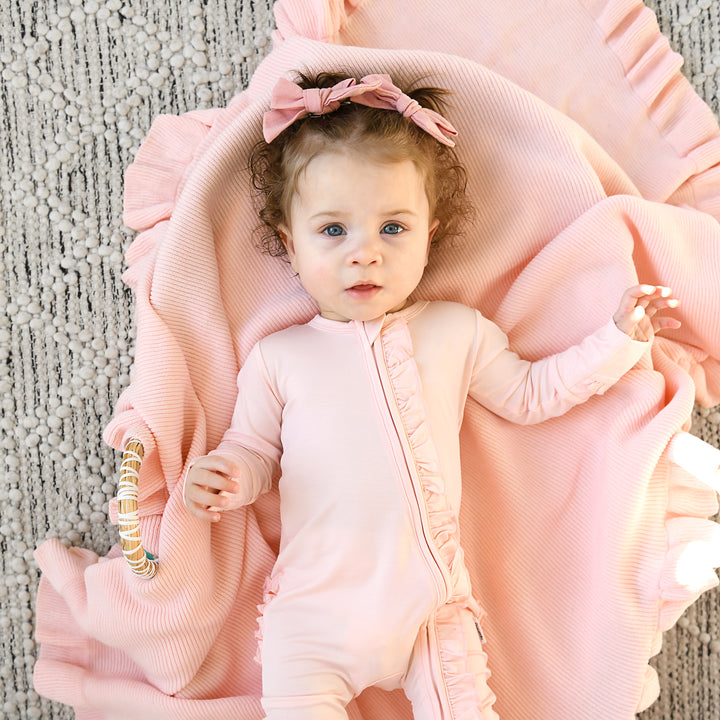 Light Pink RUFFLE ZIP - Gigi and Max