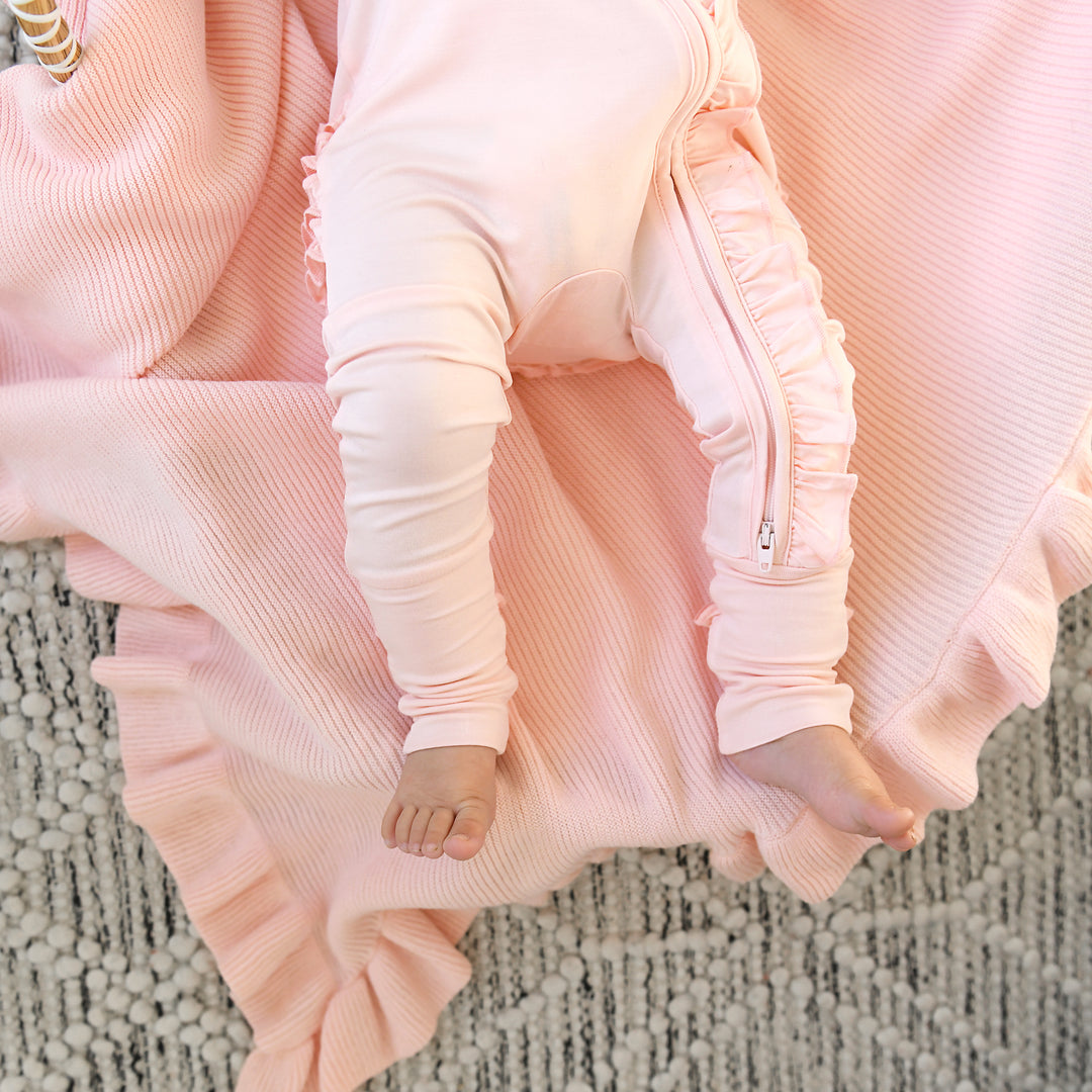 Light Pink RUFFLE ZIP - Gigi and Max